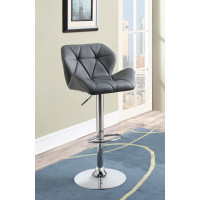 Coaster Furniture 100426 Adjustable Bar Stools Chrome and Grey (Set of 2)